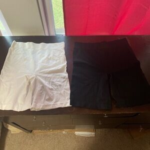 Women's Black and White Bike Shorts